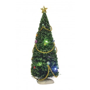 Christmas Tree with Multi Colored Lights, Adapter Ready, h23cm
